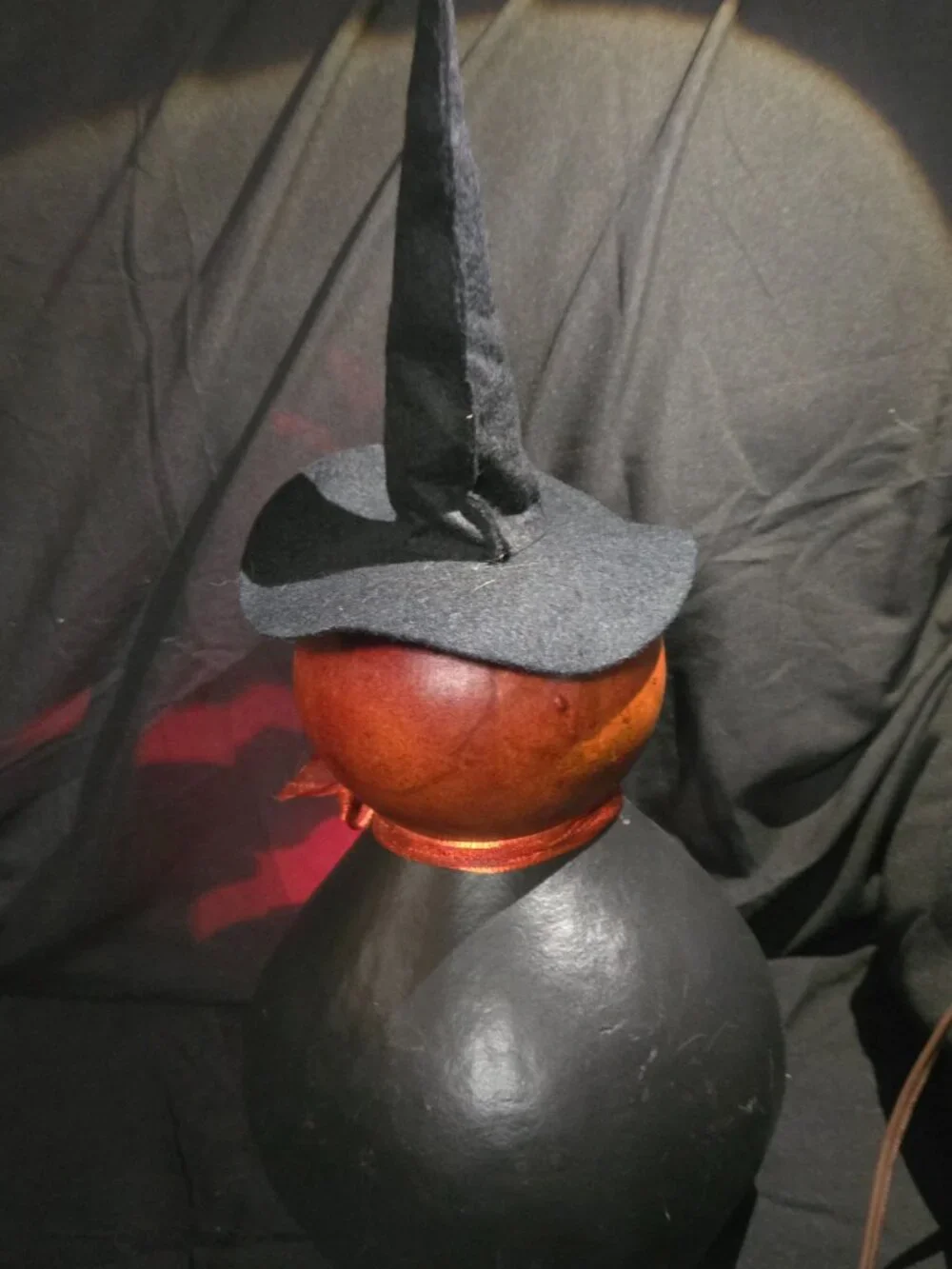 Meadowbrooke Gourds Lighted Velma Witch Bat Halloween Gourd 18
